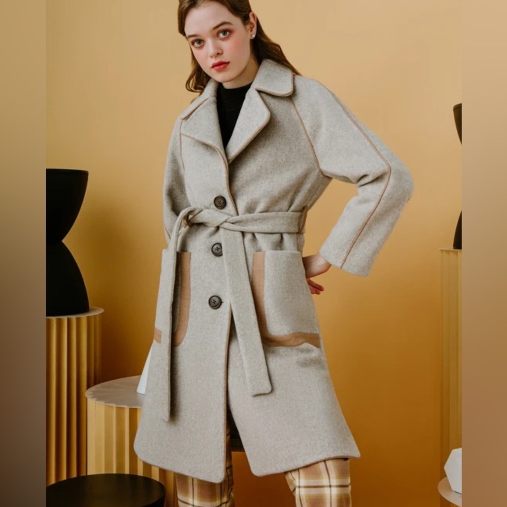 Petite Studio Christie Wool Coat Oatmeal